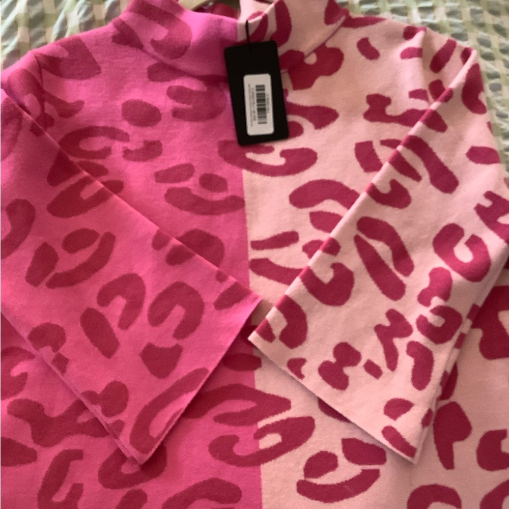 Fate leopard print stylish sweater